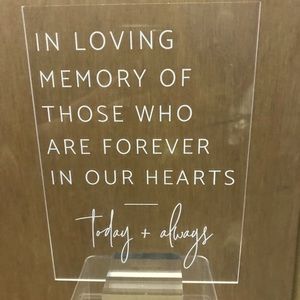 Acrylic Memory Sign
